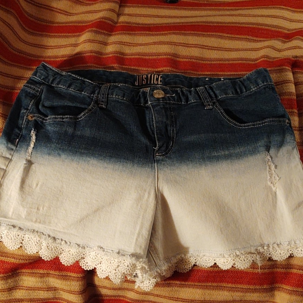 Justice denim shorts